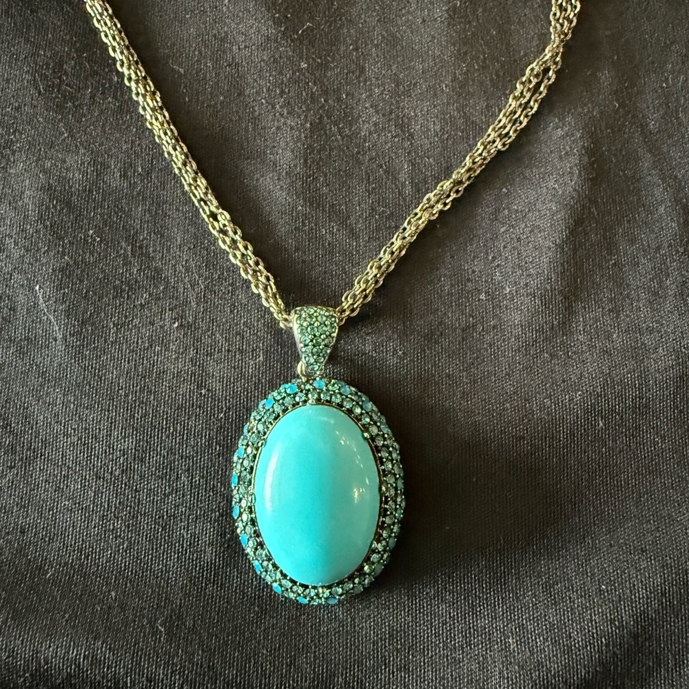 Park Lane Turquoise Pendant Necklace *see description*